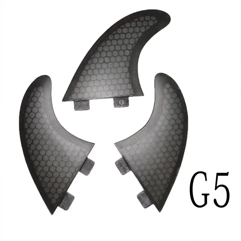 Bilong fcs aletas da prancha de surf gêmeo tri fin um conjunto g5 tamanho fibra de vidro núcleo desempenho com carbono m tamanho surf fin - Image 1