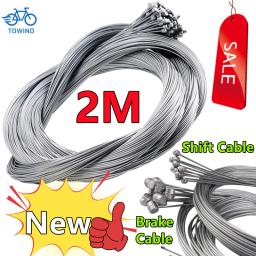 10/5/3/1pc 2m mtb linha de freio da bicicleta linha velocidade engrenagem fixa shifter engrenagem cabo freio conjunto núcleo fio interno mtb bicicleta estrada - Image 1