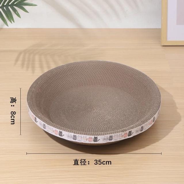 Almofada Oval Ondulada para Gatos: Arranhador Resistente e Confortável Ninho para Descanso