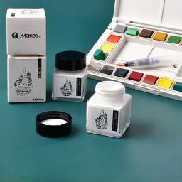 Tinta branca brilhante para estudantes, arte da aquarela, enfeite especial do céu estrelado, tinta branca, fluido correcional em branco, 30ml - Image 2