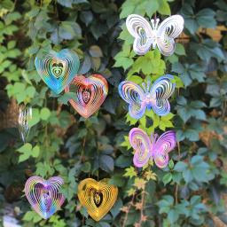 Wind Catcher Decoração Do Jardim, Ornamento De Suspensão, Decoração Do Moinho De Vento, Borboleta Refletiva, Borboleta - Image 3