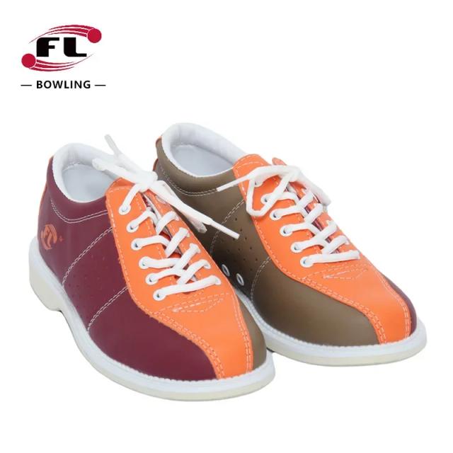 Sapatos de Boliche Profissionais Unisex Anti-Deslizante Respirável PU Couro Azul Tamanho 34-48