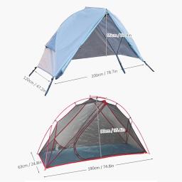 Barraca de acampamento resistente à água leve, berço para 1 pessoa, apto para exterior, camping, mochila, viajando - Image 4