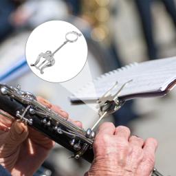Clarinete folha de música pasta livro braçadeira alto-falante suporte ferramenta suprimentos clipe ferro pontuação nota estudante microfone - Image 2