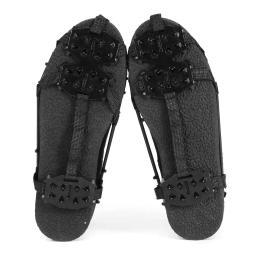 Anti-Slip Ice Grips Gripper para caminhadas, sapatos de escalada, picos, escalada Chain Crampons, tampa dos sapatos, M, L, 24 dentes, 1 par - Image 4