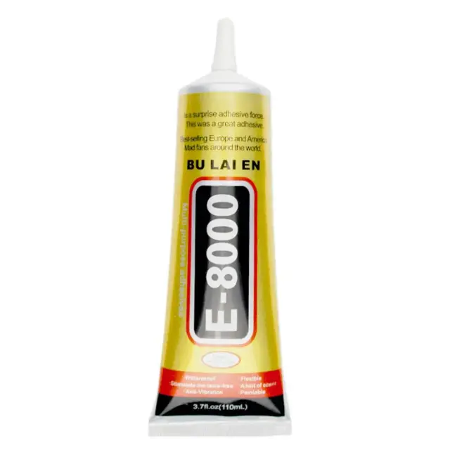 Adesivo Multipropósito Super Forte E8000 50ml para Artesanato, Joias, Cristais e Reparos de Vidro