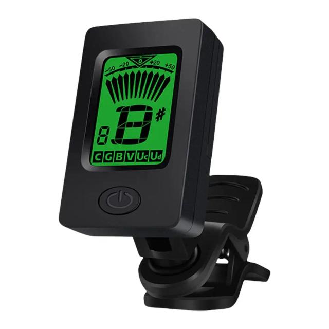 Afinador digital LCD para guitarra e baixo - sintonização rápida e precisa
