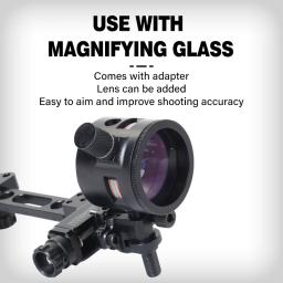 Composto Bow Sight para Target Hunting, 1 Pin Arrow, Long Rod, Ajuste Fino, Apontando, Tiro com Arco Vista, Multi View Equipamentos - Image 3