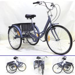 Triciclo com cesto de compras para idosos, bicicleta Trike, 3 rodas, ao ar livre, alta qualidade - Image 3