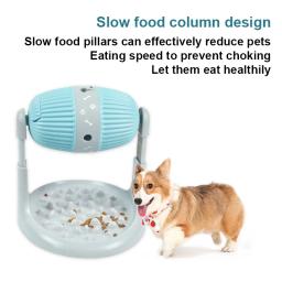 Alimentador para animais de estimação divertido brinquedo para cães tambor bola de vazamento gato tigela de comida lenta dieta saudável altura ajustável durável multifuncional suprimentos para animais de estimação - Image 2