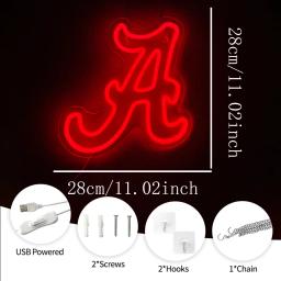 Luzes de néon LED Alabama, o símbolo da equipe de futebol americano, são usadas para a decoração de campos de futebol e locais esportivos. - Image 2