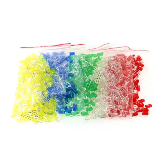 Kit Diodo LED 5mm 500 Unidades Cores Sortidas