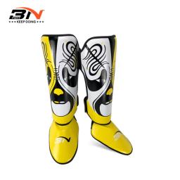 Bn sparring artes marciais mma boxe caneleiras guardas muay thai kickboxing protetor de perna almofada proteção legging equipamento de treinamento deo - Image 3