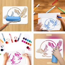 Reutilizável Águia Pintura Stencil Template, Arte e Artesanato Stencils, Hollow Out Desenho, DIY, 11.69x8.27 Polegada - Image 6