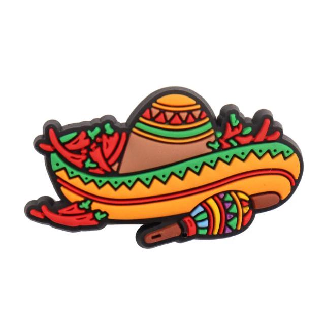 Frango Mexicano e Acessórios Coloridos: Tacos, Cactos, Sapatos e Decorações Infantis para um Natal Incrível com Novidades em 1-19PCs