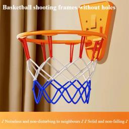 Aros de basquete indoor para crianças, cesta silenciosa para uso doméstico, montagem na parede, dobrável, equipamento de treinamento - Image 1
