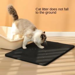 Tapete de lixo grande gato, caixa impermeável dupla camada Pet Litter, WC Pet, areia antiderrapante, lavável limpo - Image 2