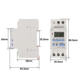 1pc ahc30a/ahc30b 40a 7 dias trilho din lcd semanal programável interruptor de temporizador eletrônico 1no1nc 220vac 12v24vdc 18on/off relé de tempo - Image 5