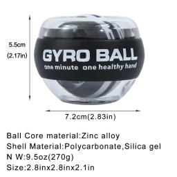1 pçs auto-start giroscópio bola pulso e antebraço exercitador mão braço dedo aperto fortalecedor para treinamento muscular ferramenta de fitness - Image 2