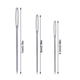 Agulhas de costura a mão grande olho, ferramenta de mão pontiagudas para bordado, acessórios de costura, 3 tamanhos, 12pcs - Image 6