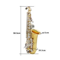 SLADE Eb Alto Saxofone Latão Profissional Saxofone Instrumento Musical Alto Sax com Palhetas Correias Almofada de Dentes Escova Acessórios - Image 6