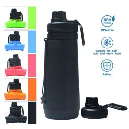 Garrafa De Água Dobrável De Silicone Criativo, Multi Color, Adequado para Esportes Ao Ar Livre, Moda, 750ml - Image 4