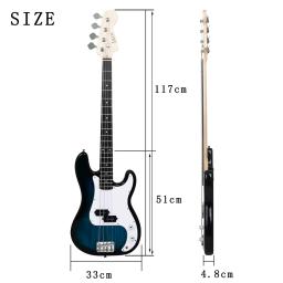 IRIN-Baixo elétrico com saco, 4 cordas, 20 traves, corpo Basswood, Amp Tuner, peças de guitarra e acessórios - Image 3