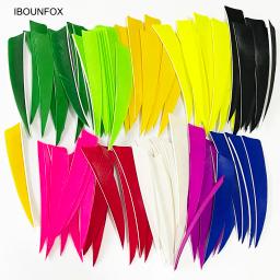 4 "50 pcs/lot ibounfox penas de seta de caça rw penas de peru natural escudo flechas de tiro com arco palhetas para acessórios de flecha de arco - Image 1