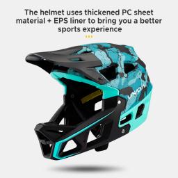 LIXADA-Full Face Mountain Bike Capacete, Leve, Corridas Adulto, Downhill MTB, Mais de 31 aberturas, Forro Destacável - Image 5