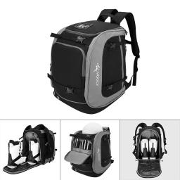 Mochila de esqui à prova d'água 65l, grande capacidade, bolsa de transporte, compartimentos, pano oxford para acessórios, jaqueta de luvas ao ar livre - Image 4