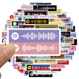 Adesivos impermeáveis com código de música, adesivos bonitos para bagagem, laptop, guitarra, telefone, grafite, bicicleta, carro, decalques, brinquedo infantil, 68pcs - Image 3