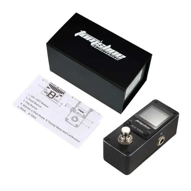 Mini Pedal AROMA AT-07: Sintonizador Cromático e Efeitos Exclusivos para Guitarra Elétrica