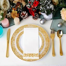Transparente prata plástico descartável talheres, bandeja com óculos de prata, festa de aniversário suprimentos, 175 PCs, 25 convidado - Image 4