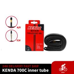 1 peça tubo interno de pneu de bicicleta kenda 700c 18-23c 23-25c 28-32c 35-43c 45c câmera schrader presta válvula tubo interno bicicleta de estrada - Image 1