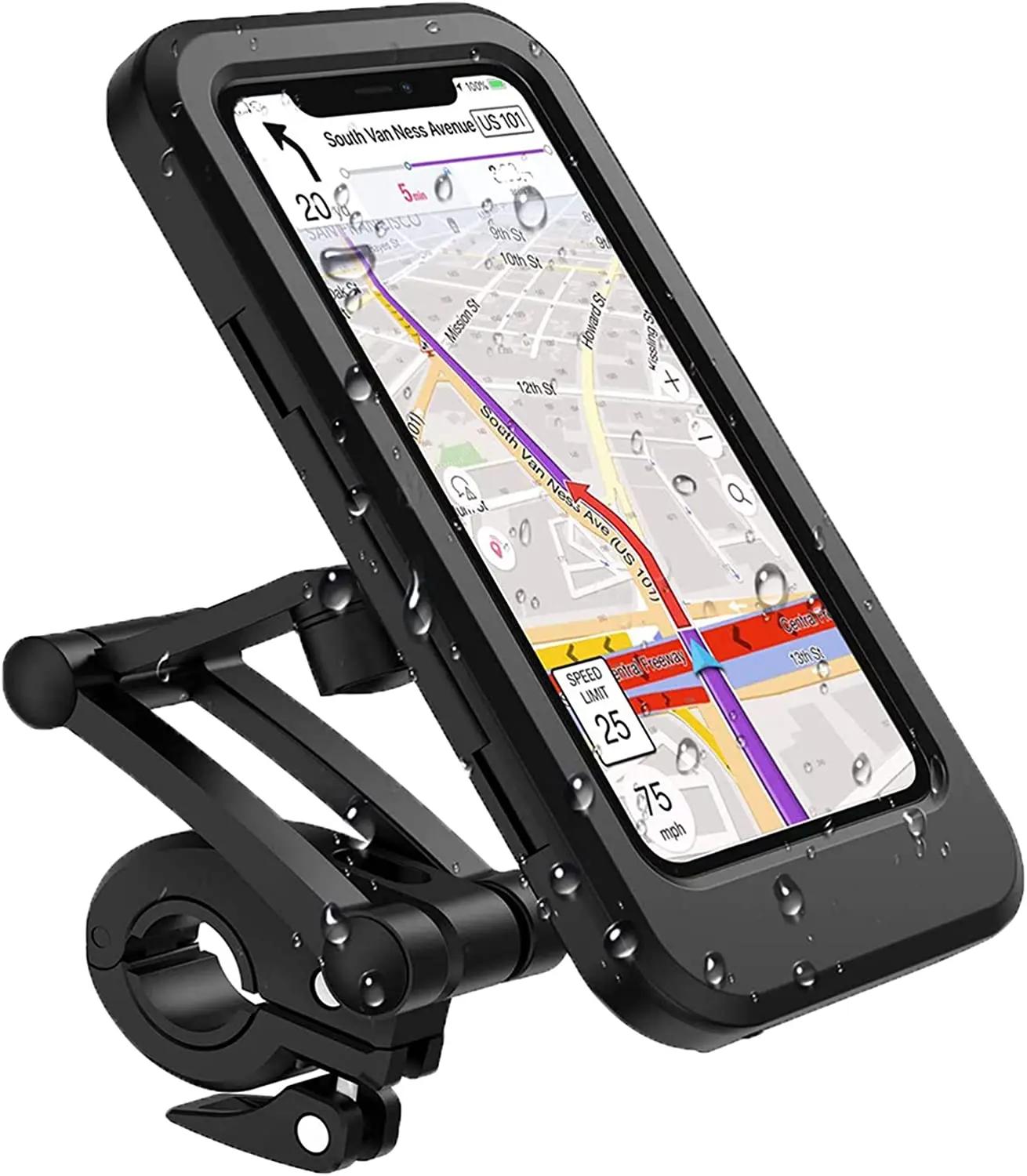 Suporte de telefone móvel impermeável ajustável para bicicleta, Universal Bike Mount, Guiador de motocicleta, Suporte para celular - Image 1