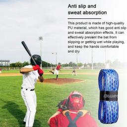 Anti-Skid Bat Grip Raquete Sweatband Fita para Halteres Pesca, Absorve Suor Raquete De Tênis Punho Aperto, PU, 1m - Image 4