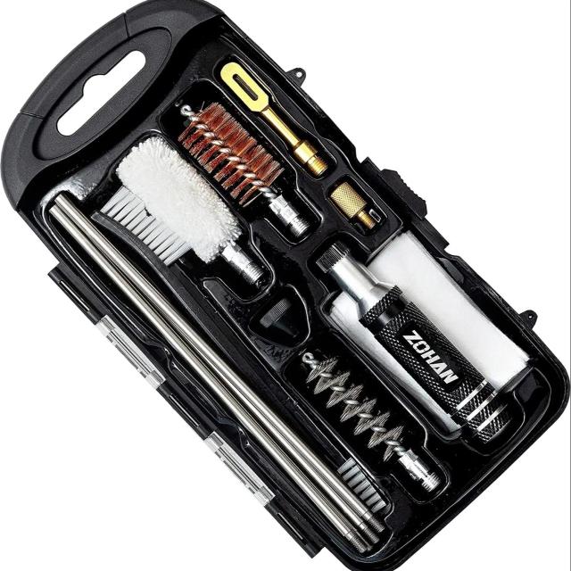 Kit de Limpeza de Armas ZOHAN com Escova Portátil para Caça - Ideal para Espingardas e Suprimentos Universais Calibre 12