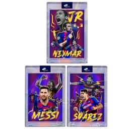 Panini Football Cartões colecionáveis caseiros, Cristiano Ronaldo, Neymar, Messi, Mbappé, Haaland, Olmo, presentes festivos, Suarez, Benzema, DIY - Image 4