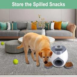Lançador de bola automático para cães, Máquina interativa do lançador de bola de tênis para cães médios, Alimentador Inteligente de Treinamento Interativo - Image 2