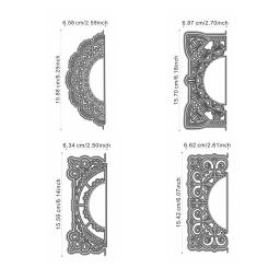 Metal Corte Morre Set para Scrapbook DIY, Em Relevo Artesanato, Moldura Borda Morre, Cartões de Papel, Addycraft, 4 Pcs - Image 1