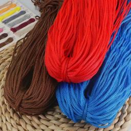 200g 3mm cor fio de cabo de náilon crochê linha oca macrame 100% fibra de polipropileno para diy mão-tecido almofada/chapéu/artesanato - Image 5