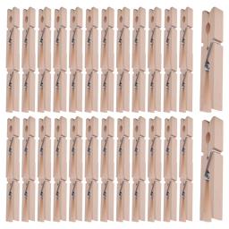 Heavy Duty Outdoor Clothespins com Primavera, Prendedores de roupa de madeira para artesanato e roupas penduradas no varal Lavanderia - Image 1