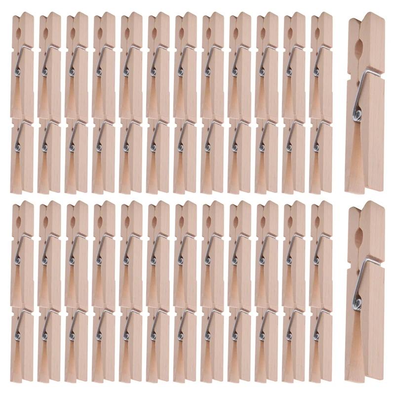 Heavy Duty Outdoor Clothespins com Primavera, Prendedores de roupa de madeira para artesanato e roupas penduradas no varal Lavanderia - Image 1