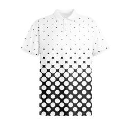 Camisa polo masculina de verão, ilusão óptica de golfe, impressão 3d, rua, manga curta, roupas de designer, camisas respiráveis - Image 5