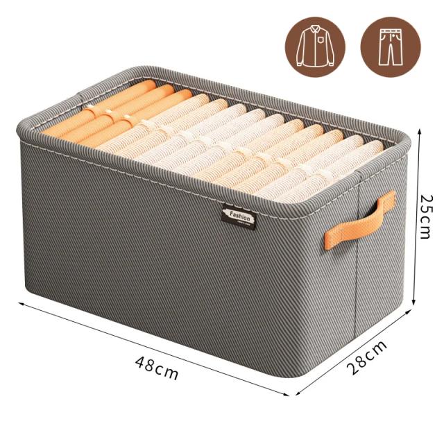 Organizador de Roupas: Armário Prático para Calças, Camisetas e Jeans com Caixa de Armazenamento