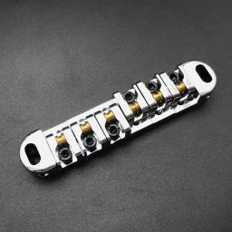 Rolo sela tune-o-matic ponte de guitarra com 2 pinos para lp guitarra elétrica peças acessórios prata preto - Image 3