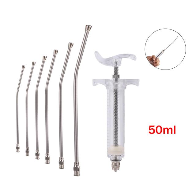 Kit de Seringa de Alimentação para Pássaros com Tubos Curvos - Opções de 10ml, 20ml e 50ml, 6 Peças para Papagaios e Pombos