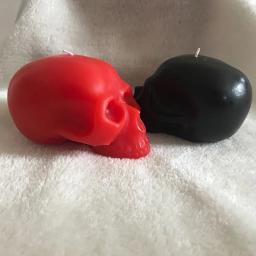 Vela em forma de crânio grande, branco, preto, vermelho, vela de figura de crânio, velas temáticas decorativas para festa de Halloween - Image 4