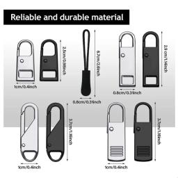 5/10Pcs Metal Zipper Pull Substituição Destacável Zipper Slider Zip Cabeça Puxar Tab Repair Kit para Artesanato Costura Roupas Acessórios - Image 2