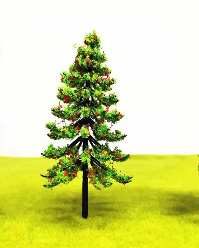 Modelo DIY de Trem Artificial em Miniatura com Árvore para Cenários Ferroviários e Decoração de Paisagens Infantis